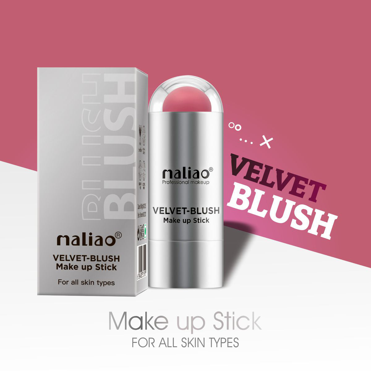 Maliao Velvet Blush Stick - Luxurious Flush for All Skin Types - Maliao Makeup